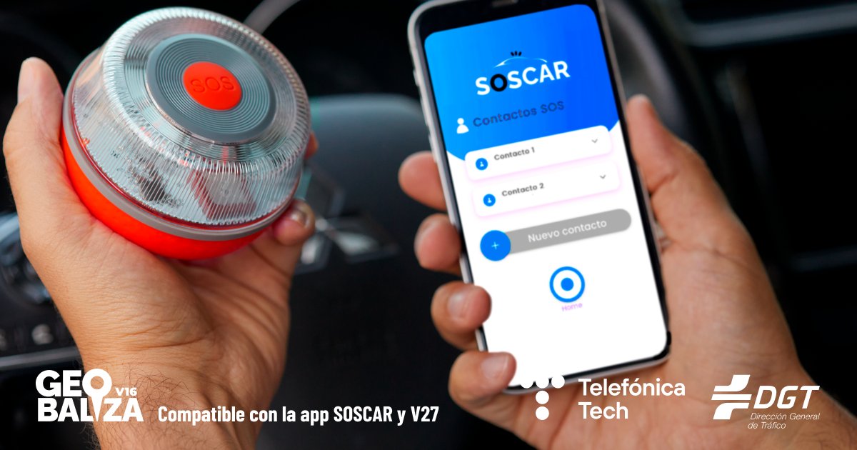 El triángulo virtual ya es una realidad: así funciona en la nueva baliza V16