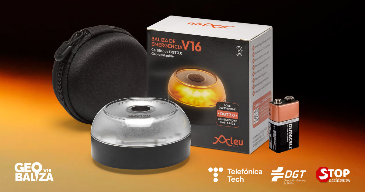 GEOBALIZA presenta la baliza V16 conectada y solidaria en colaboración con Stop Accidentes