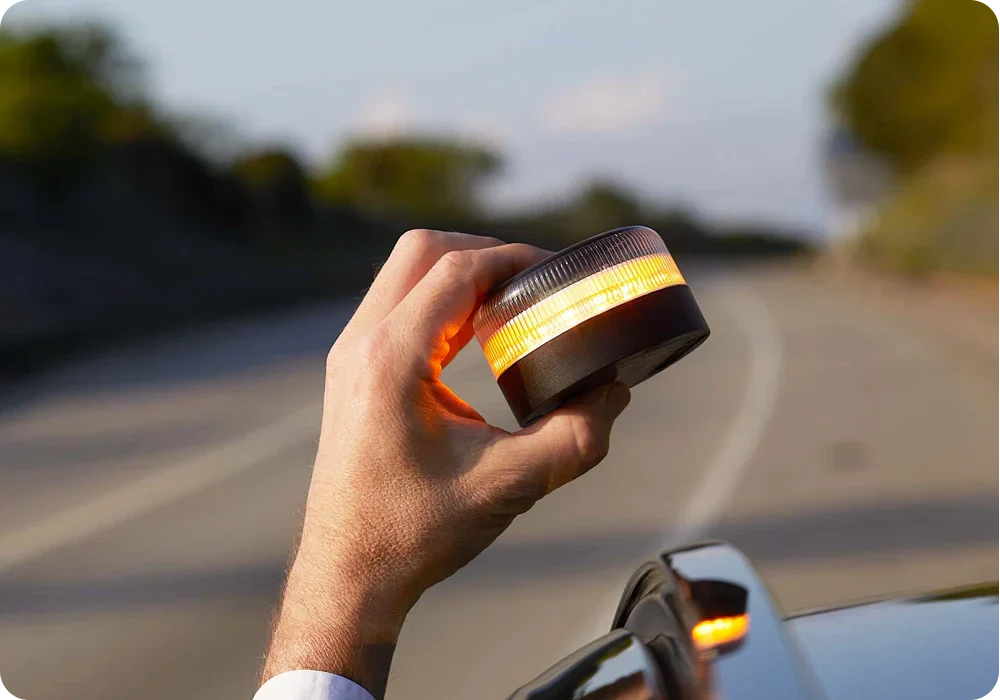 ¿Cuál es la distancia de visión de la señal V16 conectada?