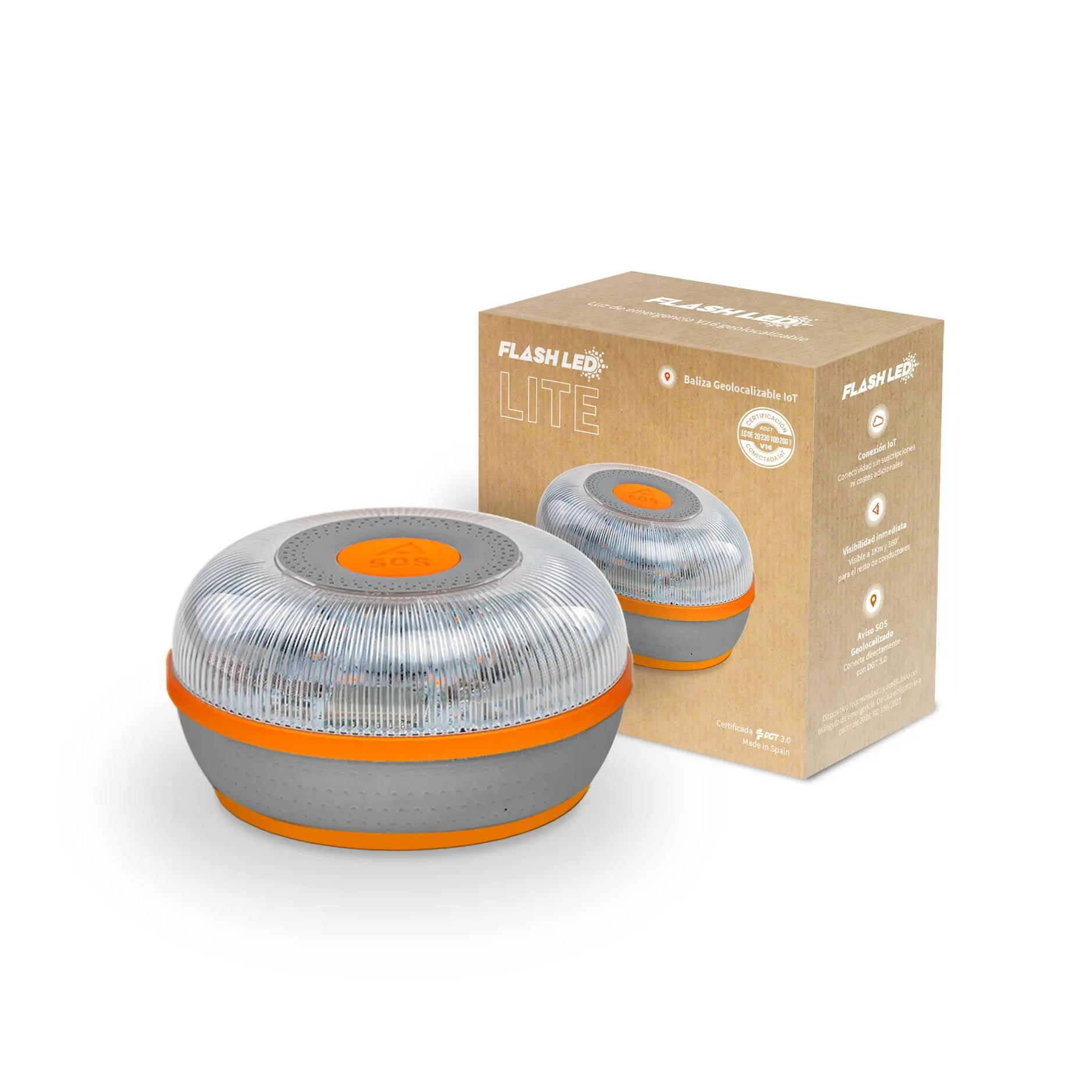 Baliza FLASHLED LITE V16 Conectada y Certificada DGT
