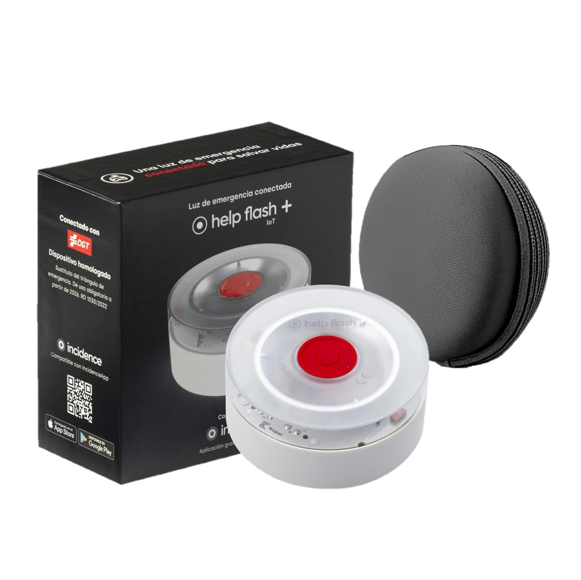 Baliza Help Flash IoT+ Conectada y Certificada DGT con Funda