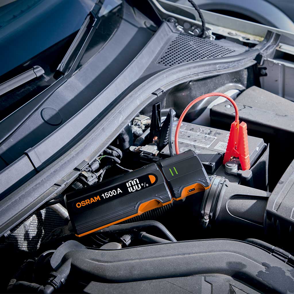 Mini arrancador de batería multi-función portátil para 12V OSRAM BATTERYjumpstart 1500