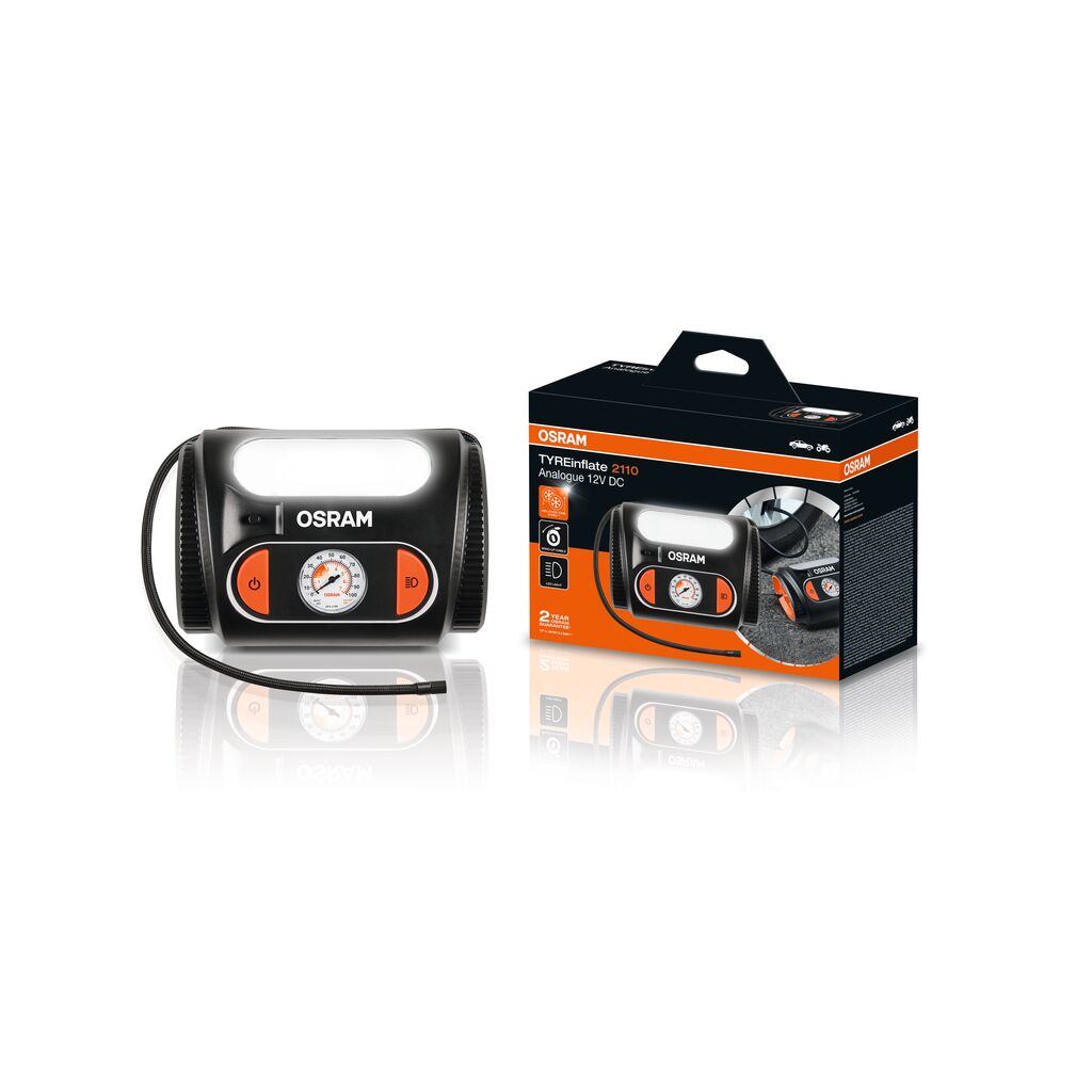Compresor inflador de aire portátil a 12V OSRAM TYREinflate 2110