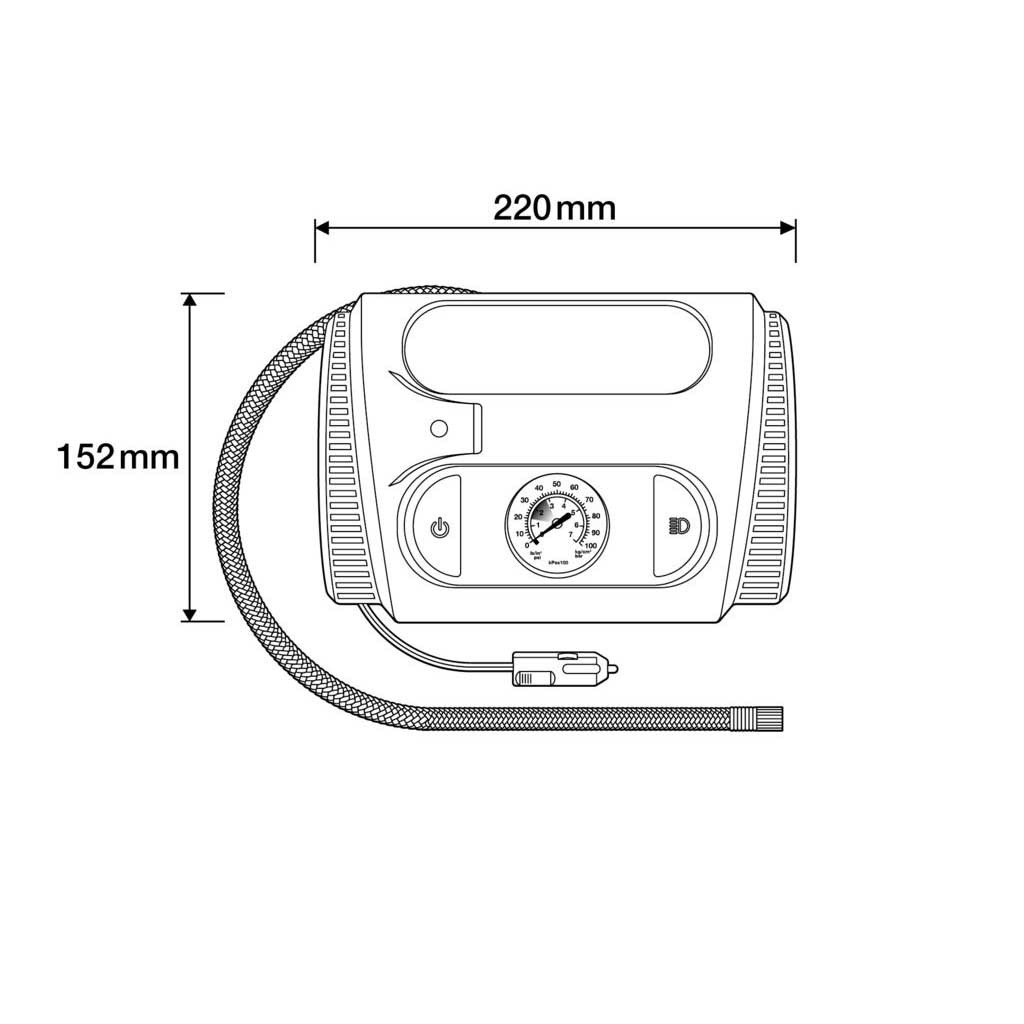 Compresor inflador de aire portátil a 12V OSRAM TYREinflate 2110