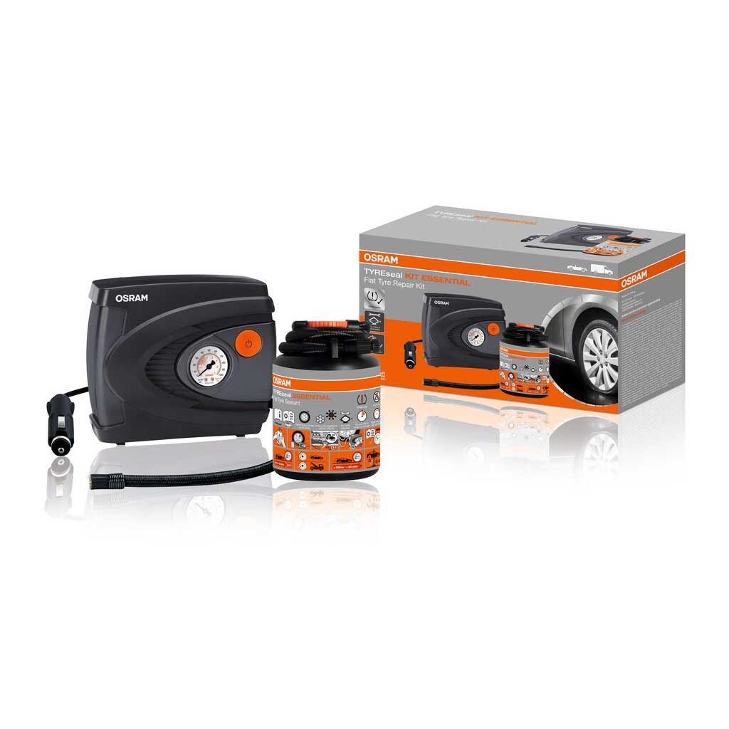 Kit Compresor inflador de aire portatil a 12V y con sellador de neumáticos OSRAM TYREseal KIT ESSENTIAL