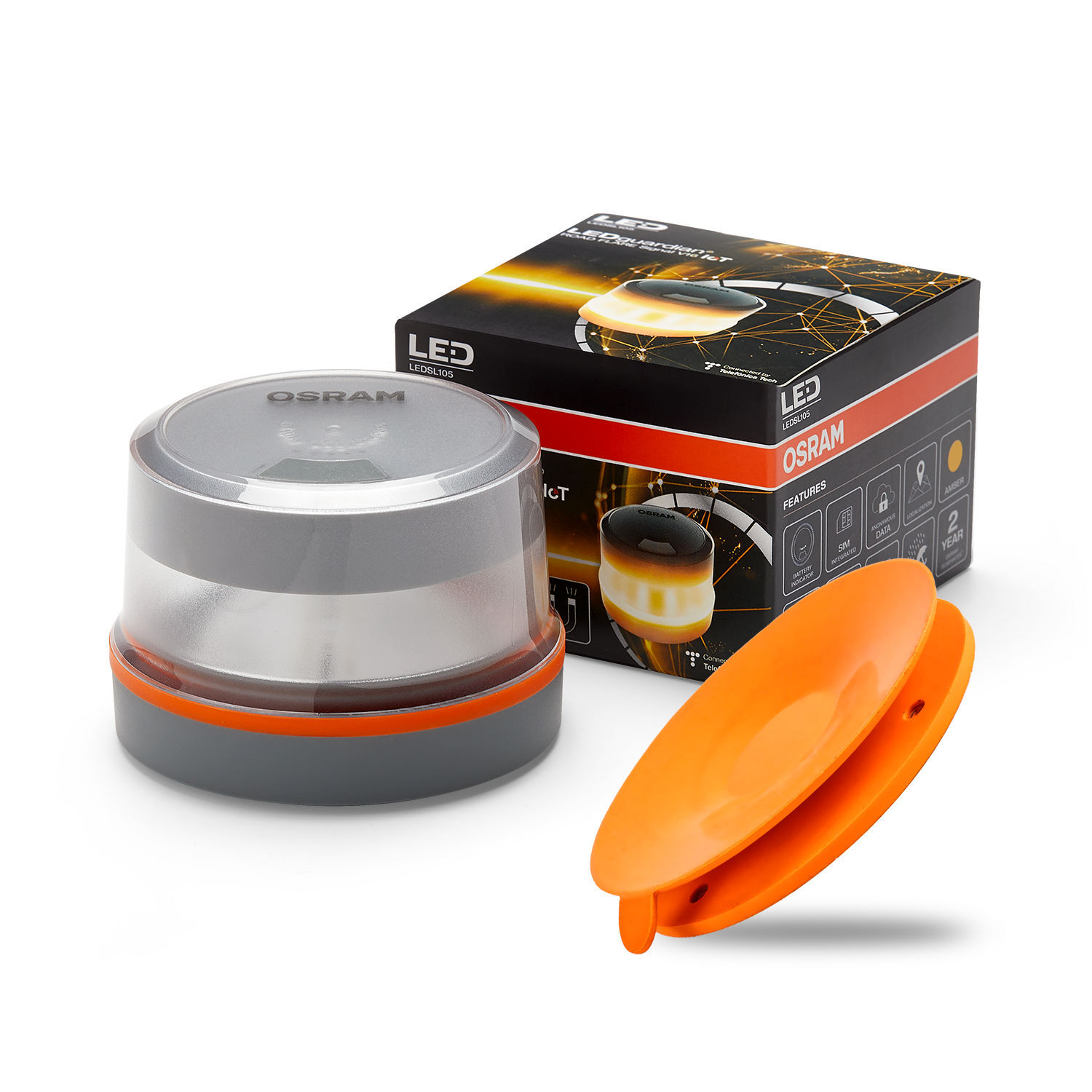 Baliza OSRAM LED guardian V16 IoT + Soporte ventosa de regalo