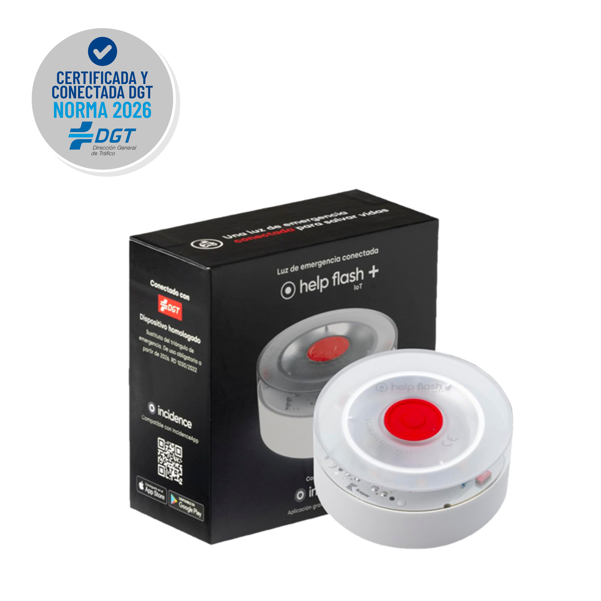 Baliza Help Flash IoT+ Conectada y Certificada DGT