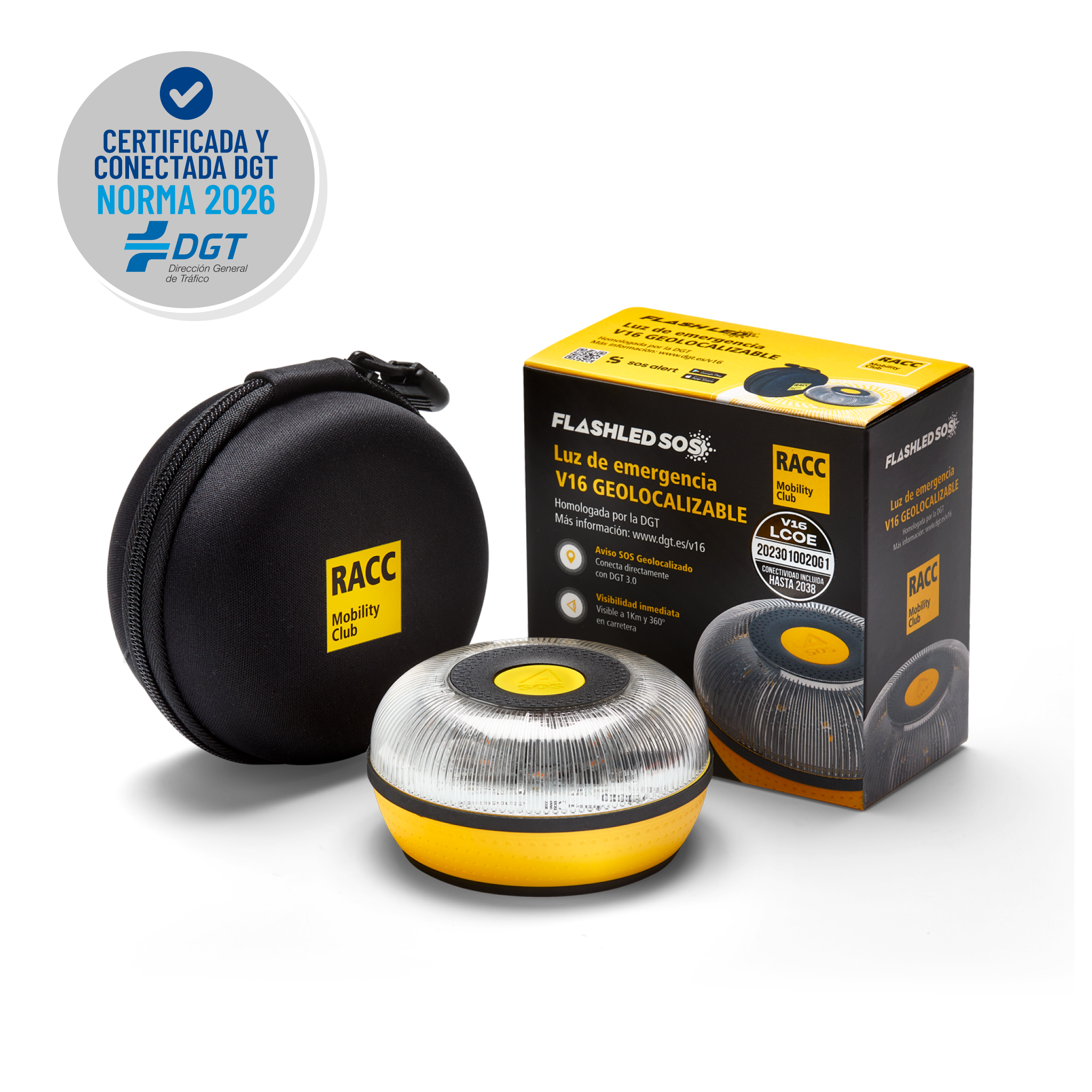 Baliza RACC V16 IoT Conectada con Funda y Servicio Asistencia