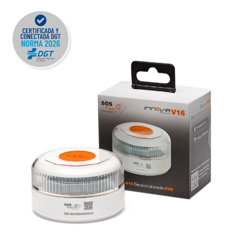 Baliza SOS FLASH EVO V16 IoT Conectada y Certificada DGT