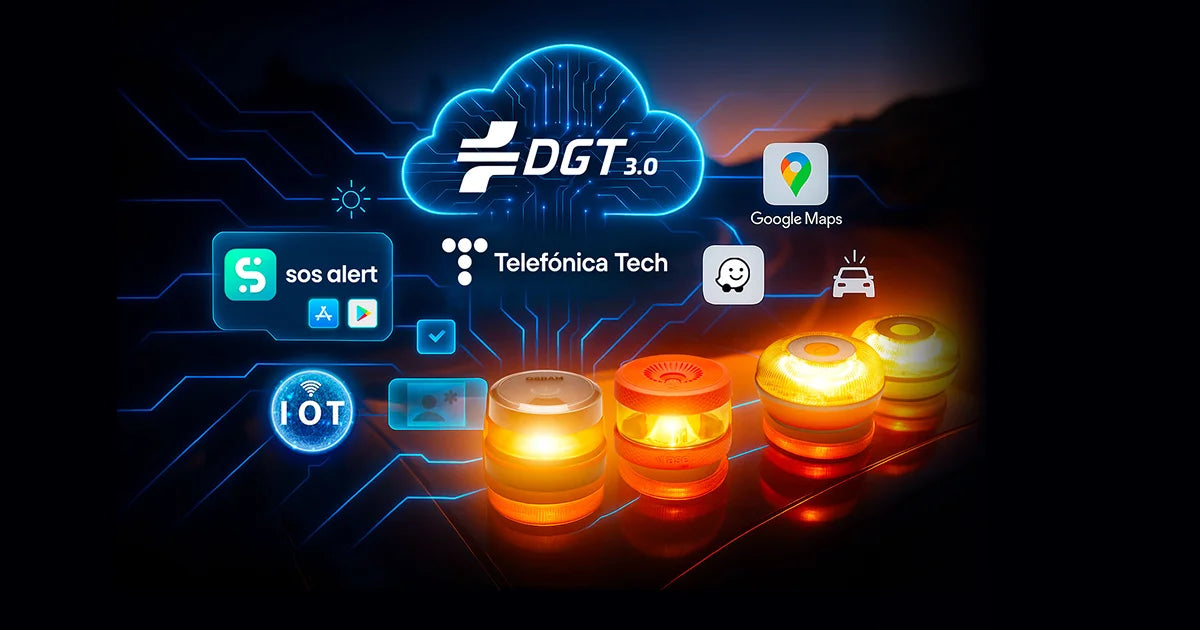 Luz emergecia v16 para flotas compatible DGT 3.0