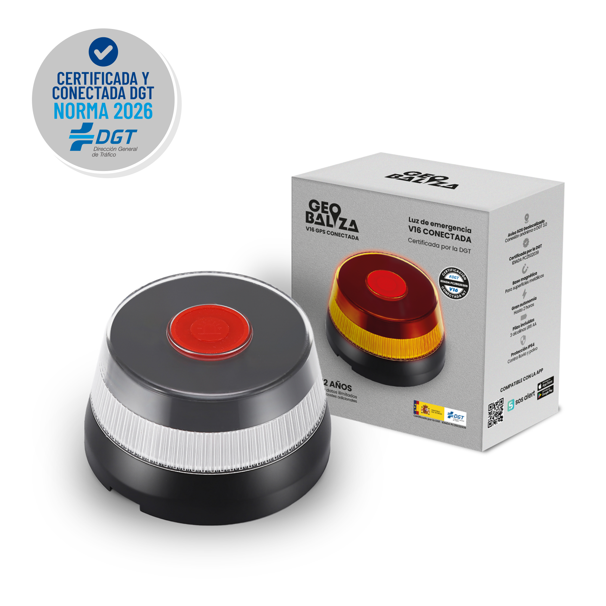 Baliza GEOBALIZA - FLASHMATE - GEO16 GPS Conectada y Certificada DGT