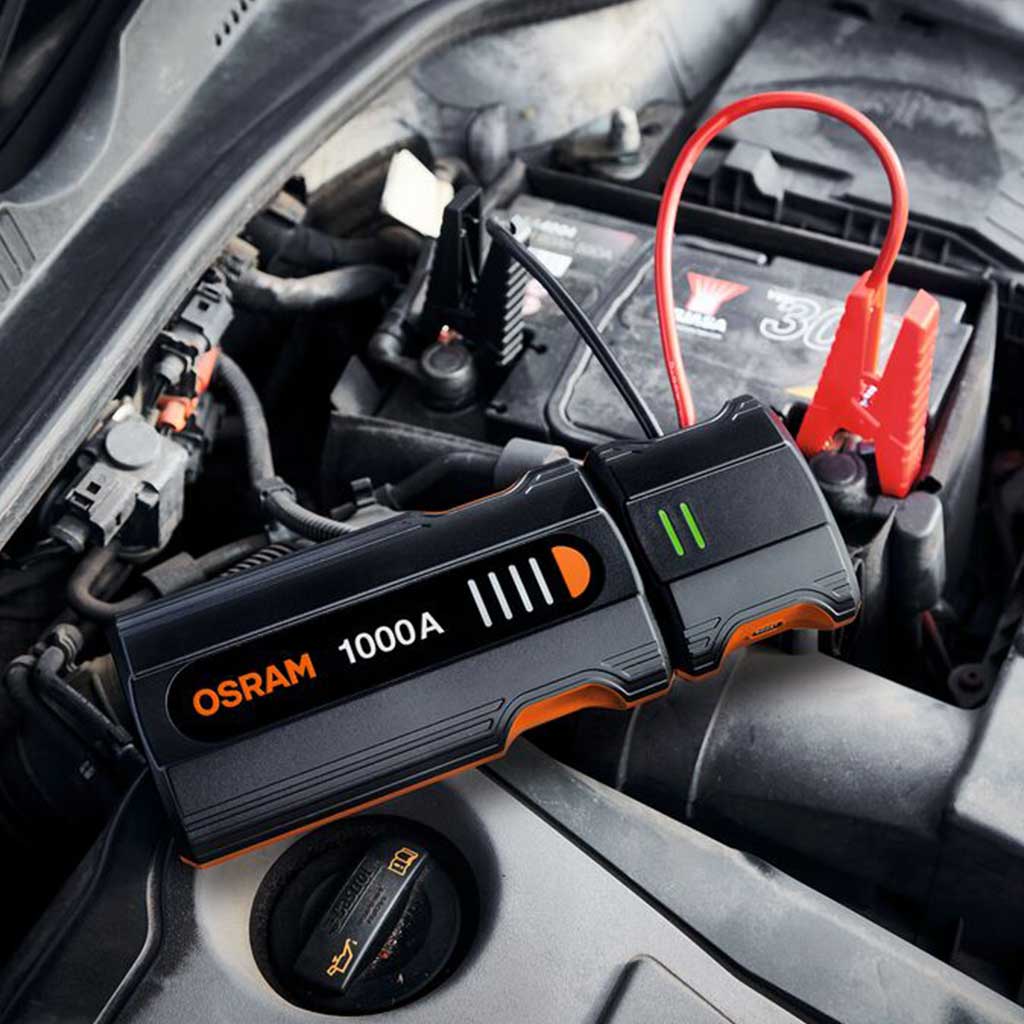 Mini arrancador de batería multi-función portátil para 12V OSRAM BATTERYjumpstart 1000