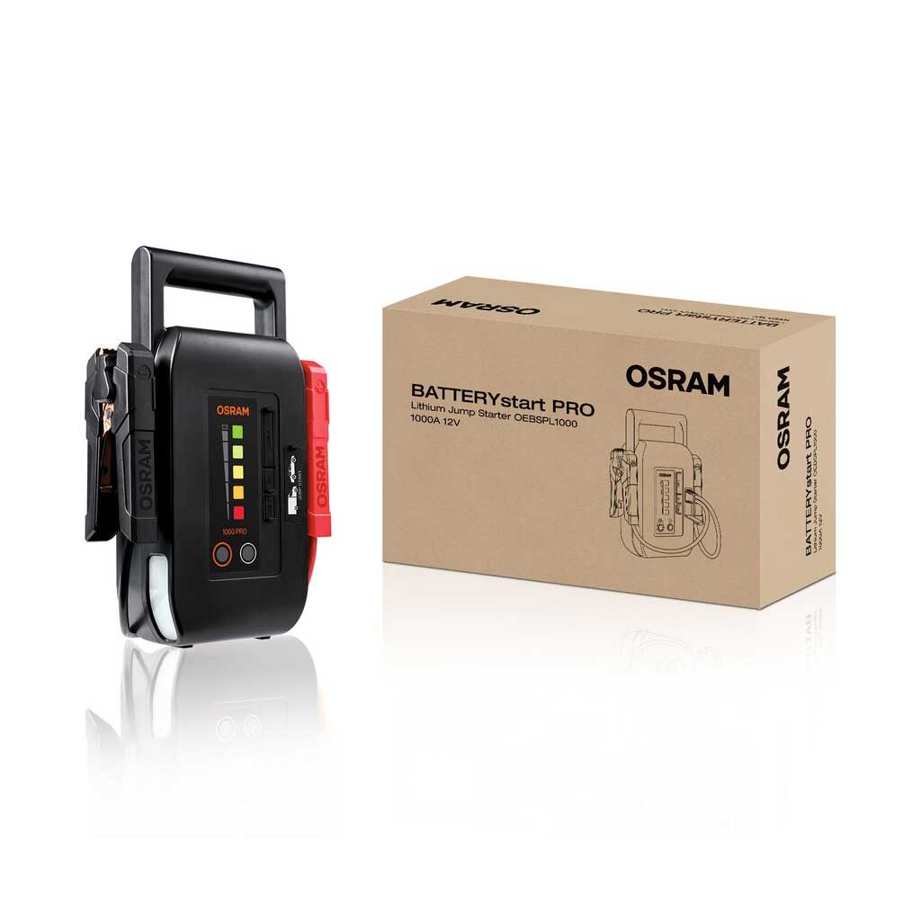 Mini arrancador de batería multi-función portátil para 12V OSRAM BATTERYstart PRO 1000