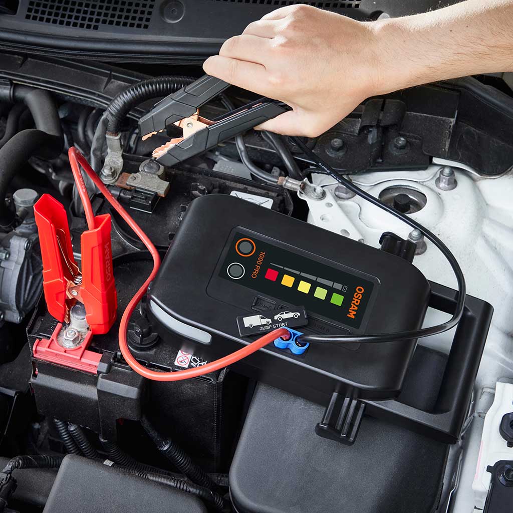 Mini arrancador de batería multi-función portátil para 12V OSRAM BATTERYstart PRO 1000