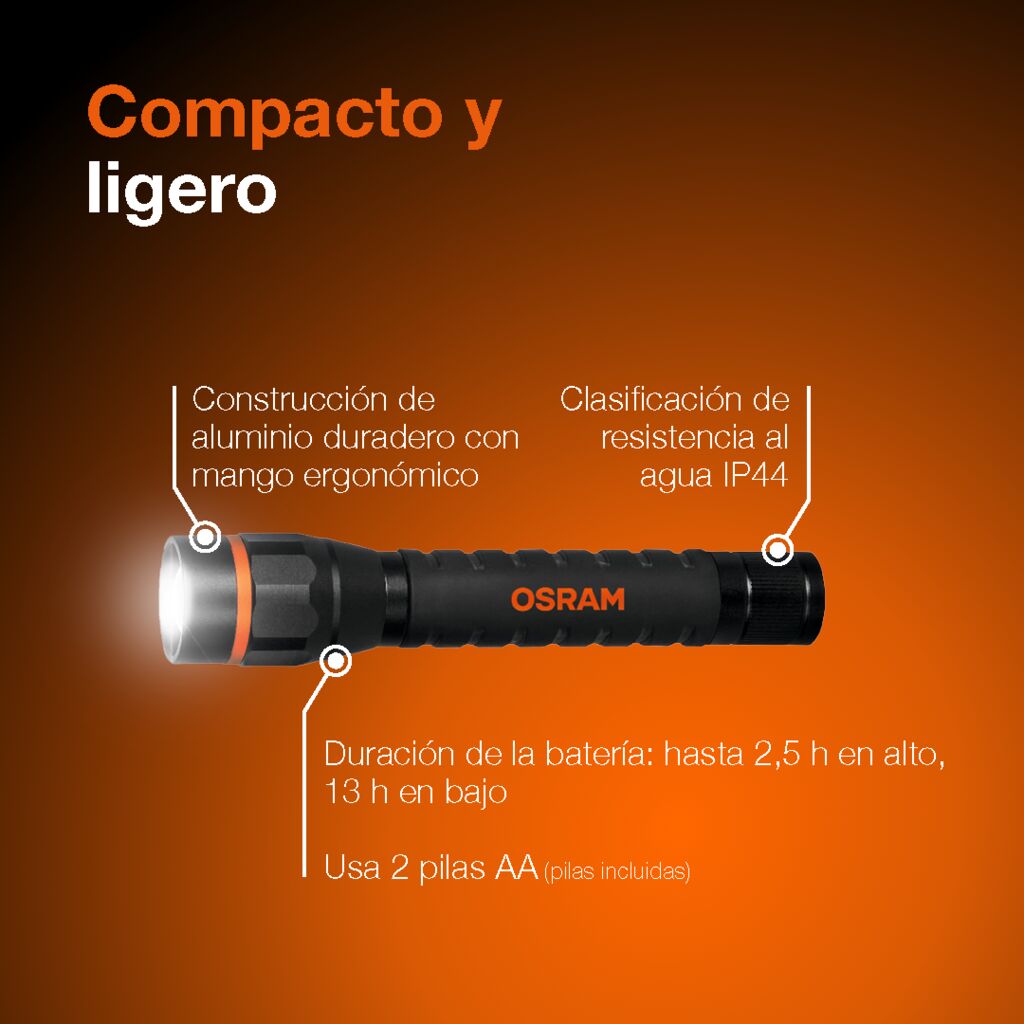 Linterna tipo antorcha OSRAM LEDinspect TORCH 350 ESSENTIAL