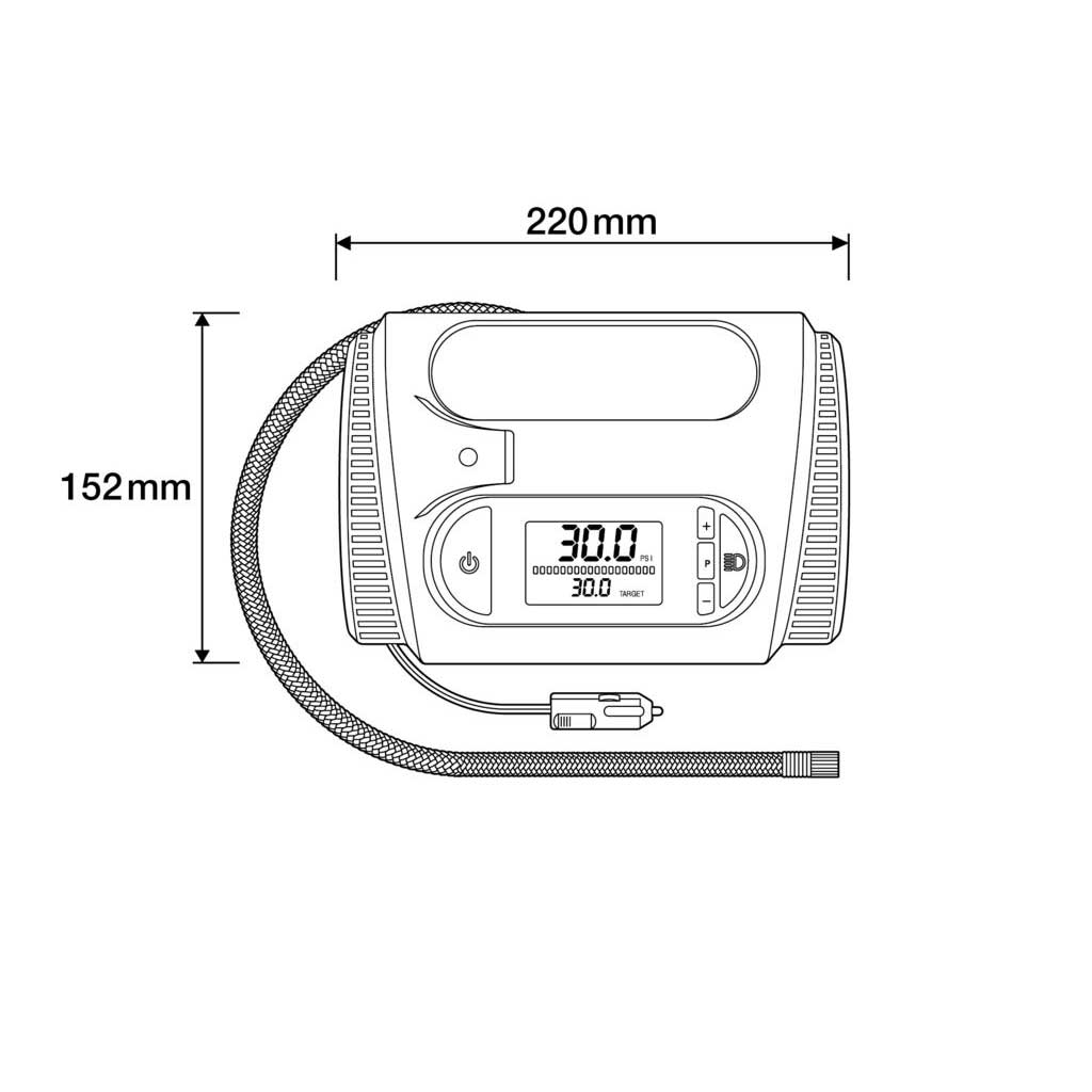 Compresor inflador de aire portátil a 12V OSRAM TYREinflate 2120