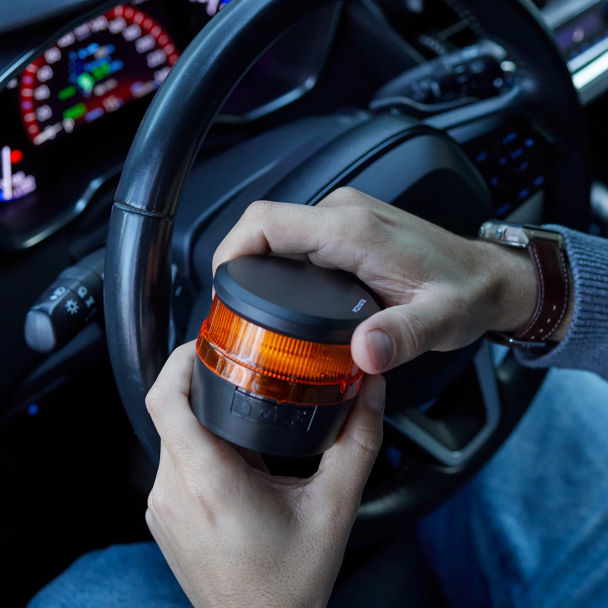 Baliza KSIX V16 Conectada a DGT con Orange ( con FUNDA )