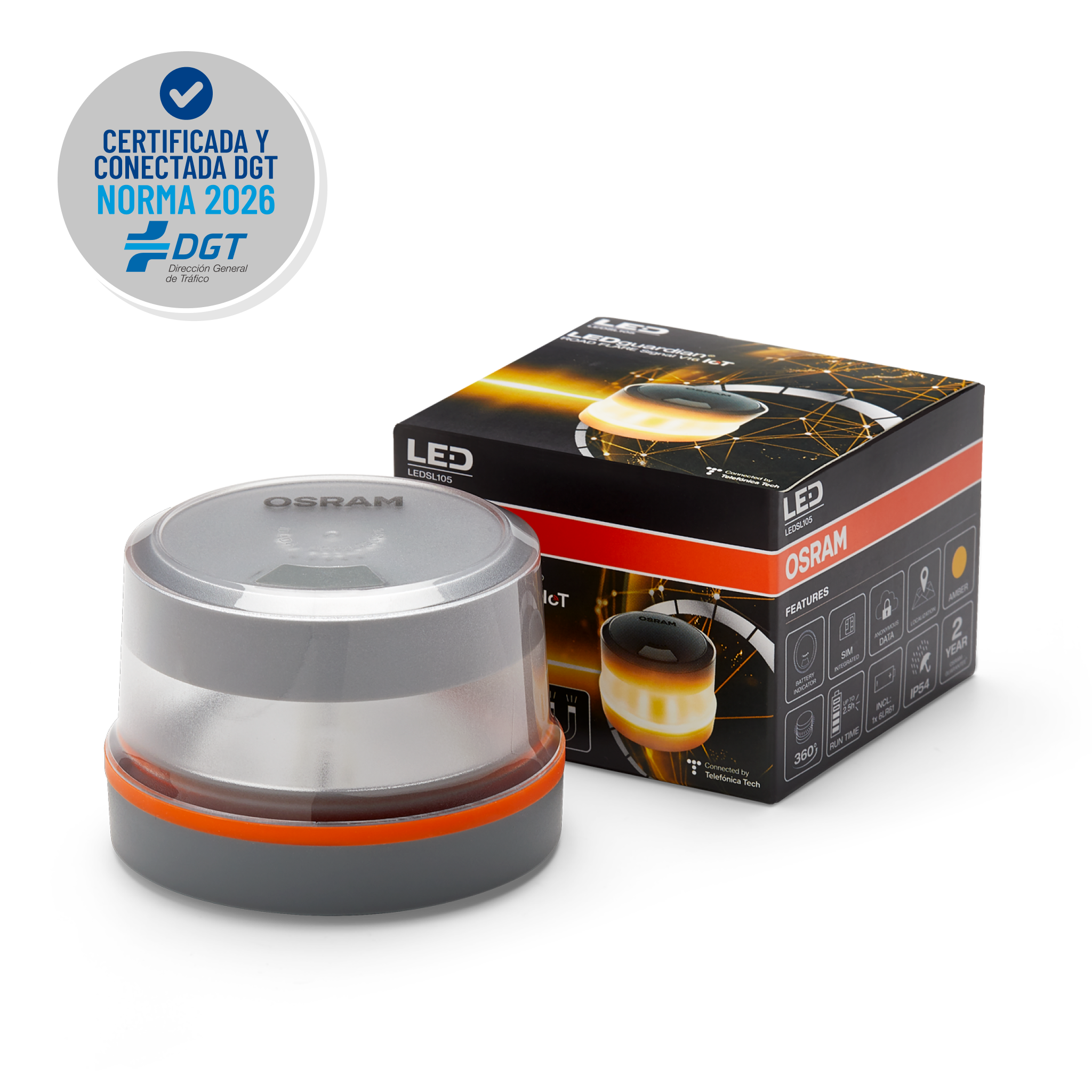 Baliza OSRAM LEDguardian Road Flare Signal V16 IoT