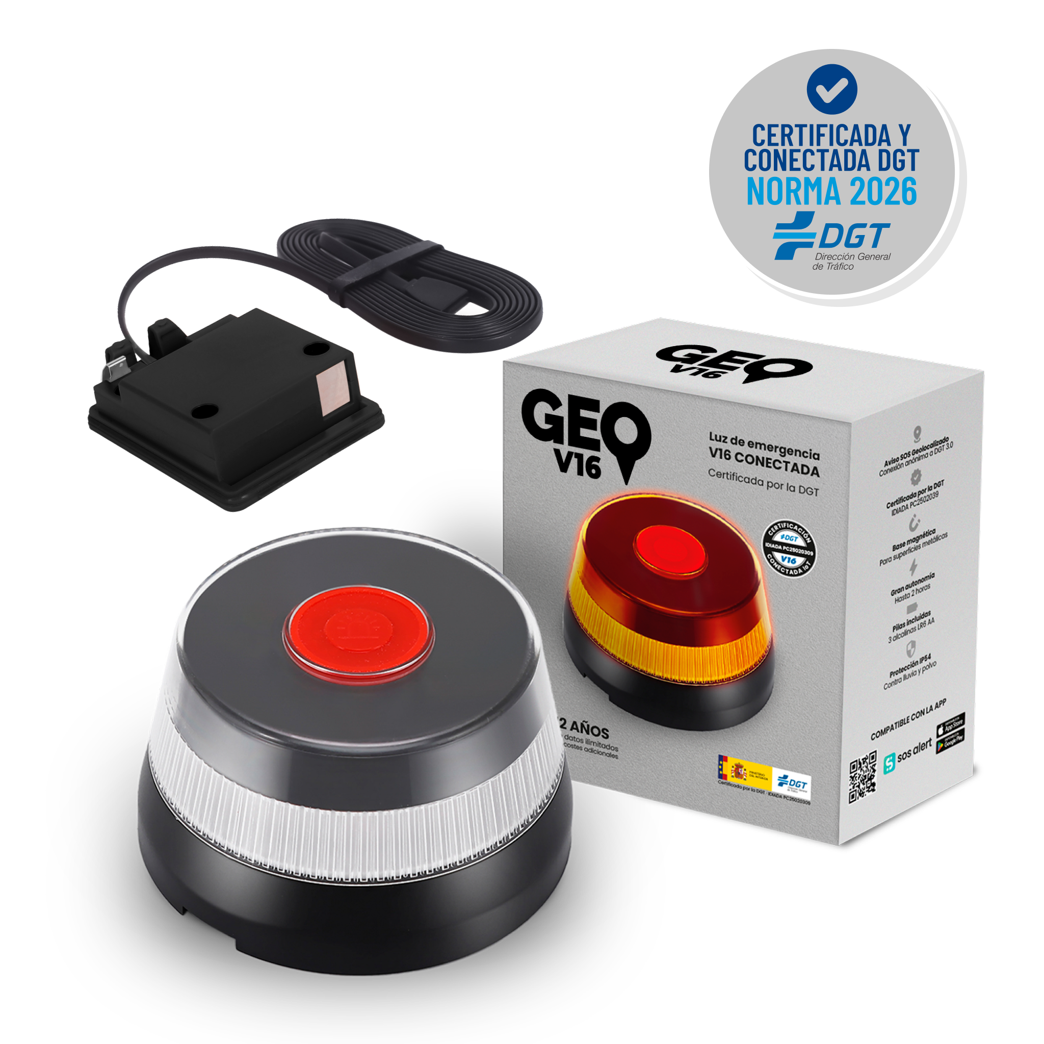 Baliza GEOBALIZA - GEO V16 GPS Conectada y Certificada DGT