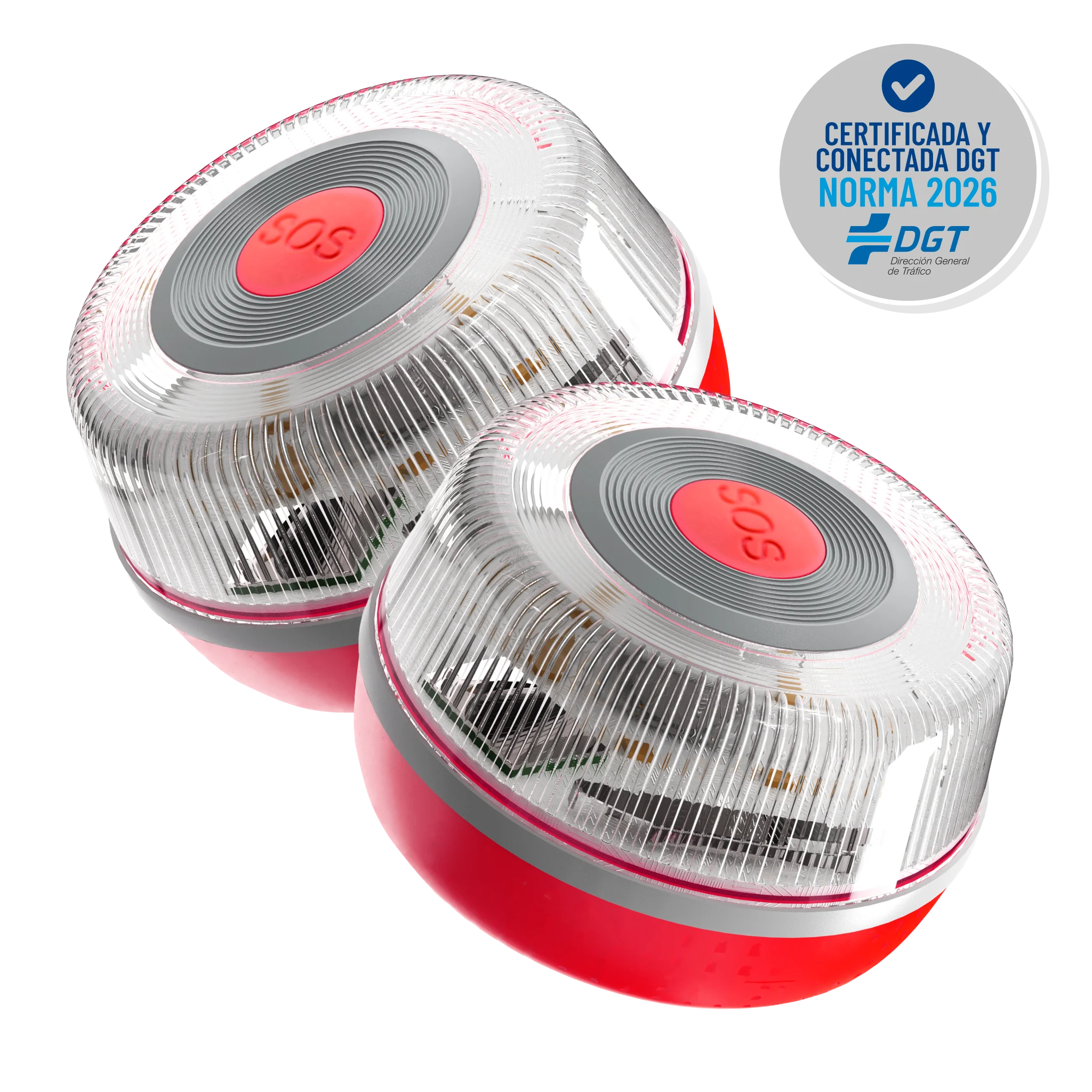 Pack 2x Baliza GEOBALIZA IoT  V16 + Conectada y Certificada DGT