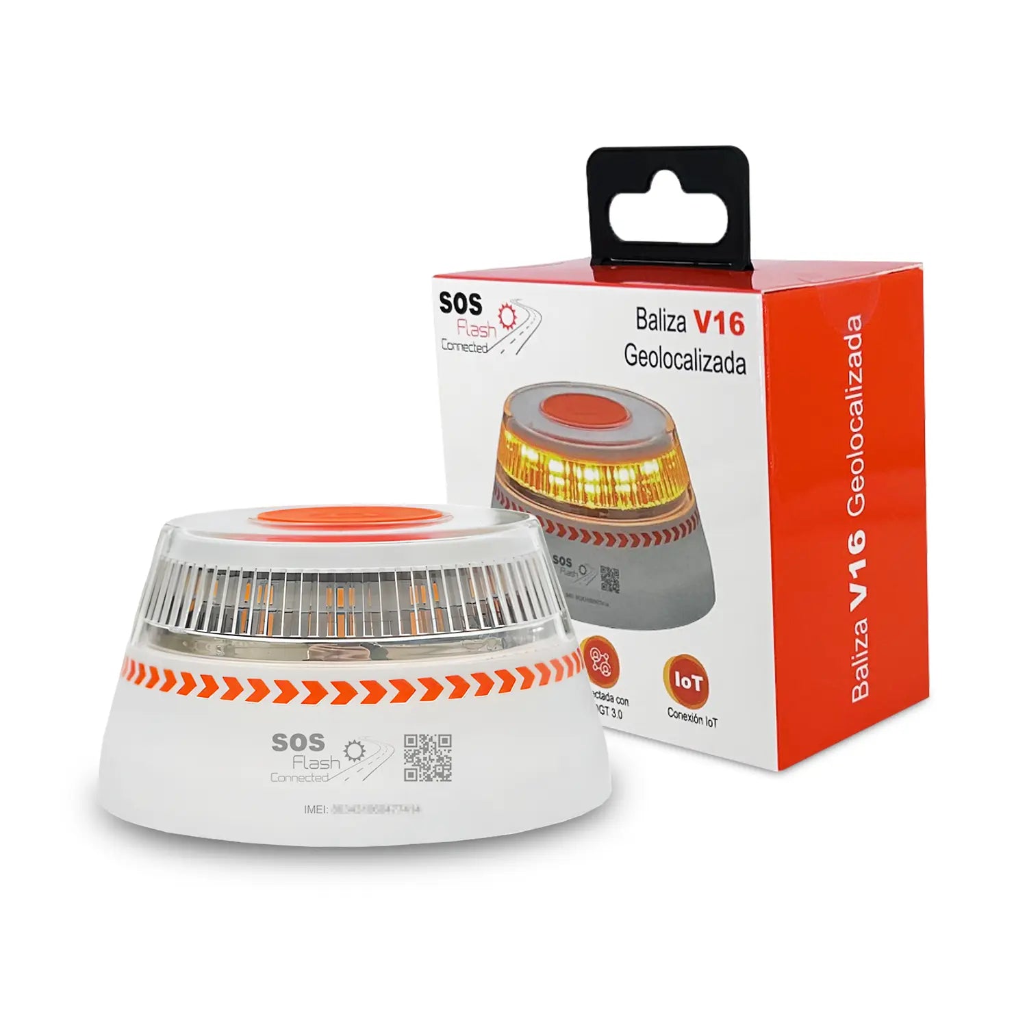 Baliza SOS FLASH V16 IoT Conectada y Certificada DGT