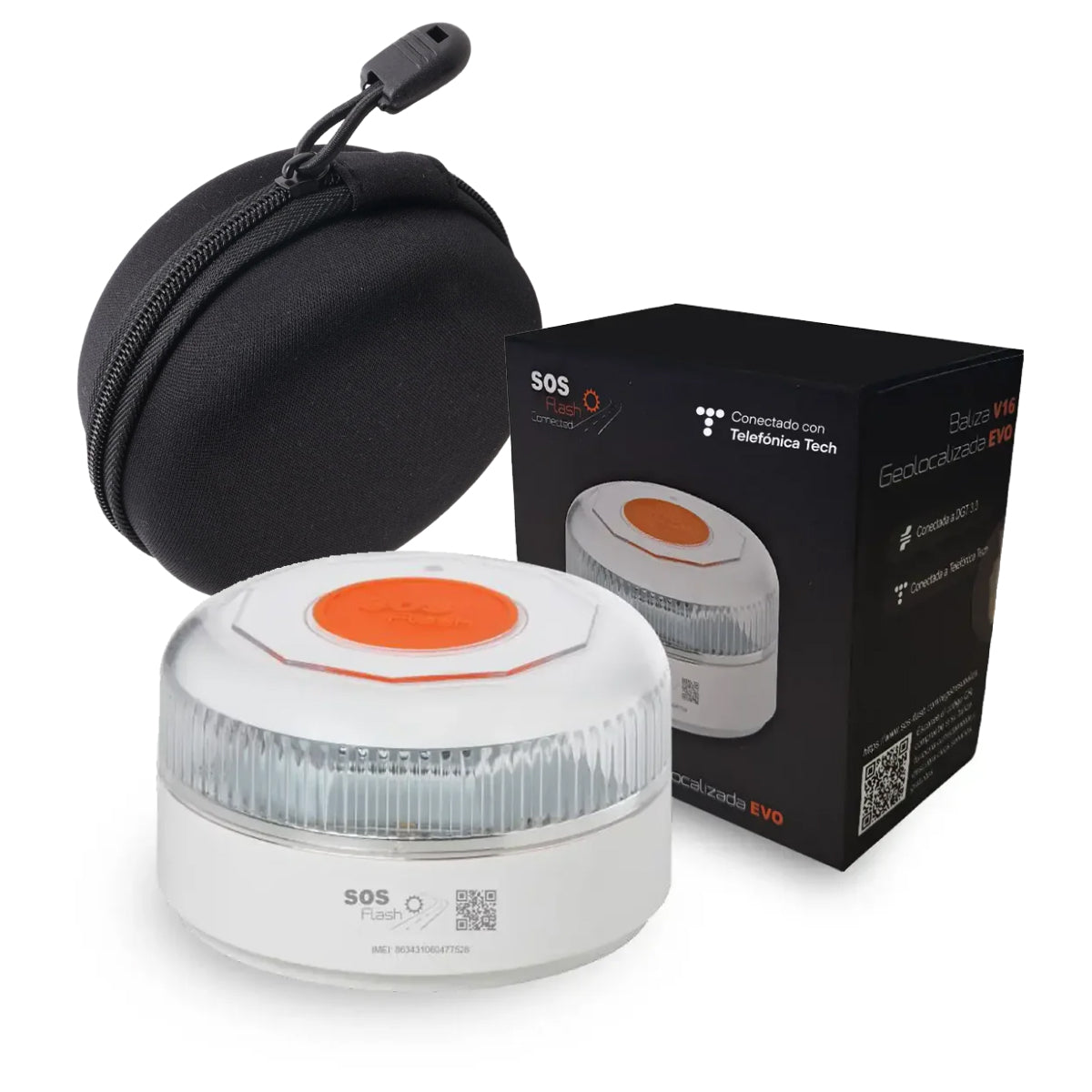 Baliza SOS FLASH EVO V16 IoT Conectada y Certificada DGT